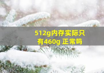 512g内存实际只有460g 正常吗